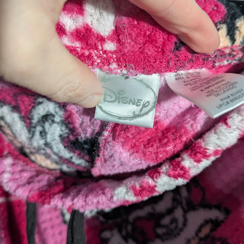 Disney Pink and Black Minnie‎ Mouse Waffle Lounge Pants - Picture 2 of 10